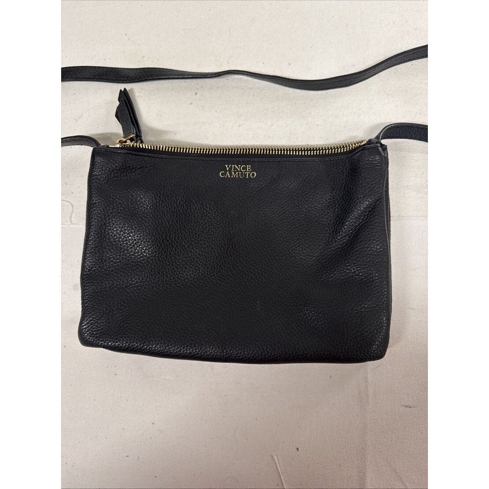 Vince Camuto Leather Purse Amira Crossbody‎ NWT Black  MSRP $158